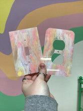 Load image into Gallery viewer, Pink Yellow and White Marble Outlet Cover