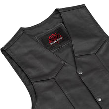 Load image into Gallery viewer, Men's Traditional Leather side lacing Vest - Black