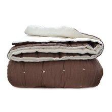 Load image into Gallery viewer, Handmade Brown Linen Quilt