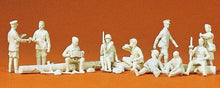 Load image into Gallery viewer, Preiser 16526 HO Scale Unpainted Figure Set -- Infantry/Riflemen at Rest pkg(10)