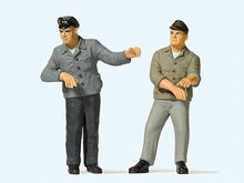 Load image into Gallery viewer, Preiser 44919 G Scale Railroad Engineer &amp; Fireman in Cab -- Set #3