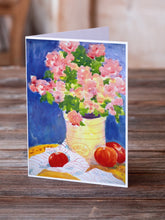 Load image into Gallery viewer, Pink Bouquet of Flowers Greeting Cards -  Blank Note Cards – 8-Pack of Artist-Designed Cards with Envelopes