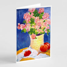 Load image into Gallery viewer, Pink Bouquet of Flowers Greeting Cards -  Blank Note Cards – 8-Pack of Artist-Designed Cards with Envelopes