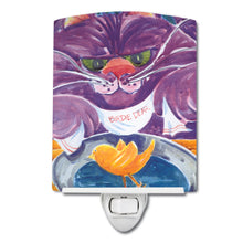 Load image into Gallery viewer, Purple Cat Birdie Dear Ceramic Night Light 6004CNL