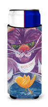 Load image into Gallery viewer, Purple Cat Birdie Dear Slim Can Hugger – Fun &amp; Functional Drink Coolers 6004MUK