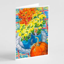 Load image into Gallery viewer, Flower - Mums Greeting Cards -  Blank Note Cards – 8-Pack of Artist-Designed Cards with Envelopes