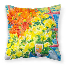 Load image into Gallery viewer, Flower - Mums   Canvas Throw Pillow - 14x14 Decorative Pillow – Art for Your Home &amp; Patio