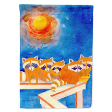 Load image into Gallery viewer, Raccoons on the porch  Flag Canvas House Size