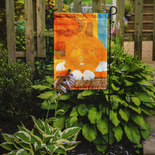 Load image into Gallery viewer, Orange Tabby Welcome Cat  Garden Flag – Decorative Outdoor Yard Flag