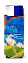 Load image into Gallery viewer, Big Blue the Cat Golfer Slim Can Hugger – Fun &amp; Functional Drink Coolers 6011MUK