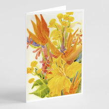 Load image into Gallery viewer, Flower - Bird of Paradise Greeting Cards -  Blank Note Cards – 8-Pack of Artist-Designed Cards with Envelopes