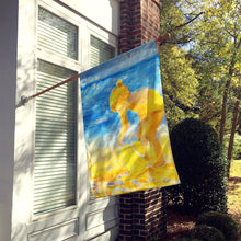 Load image into Gallery viewer, Little Girl at the beach Flag Canvas House Size