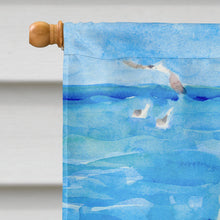 Load image into Gallery viewer, Little Girl at the beach Flag Canvas House Size