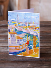 Load image into Gallery viewer, Shirmp Boats Greeting Cards -  Blank Note Cards – 8-Pack of Artist-Designed Cards with Envelopes