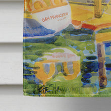 Load image into Gallery viewer, Boats at Harbour Pier  Flag Canvas House Size