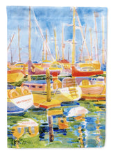 Load image into Gallery viewer, Boats at Harbour Pier  Flag Canvas House Size