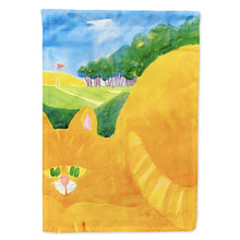 Load image into Gallery viewer, Orange Tabby Cat on the Green Golfer  Flag Canvas House Size