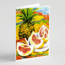 Load image into Gallery viewer, Pineapple Greeting Cards -  Blank Note Cards – 8-Pack of Artist-Designed Cards with Envelopes