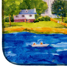 Load image into Gallery viewer, Harbour Scene with Sailboat Dish Drying Mat – Absorbent, Artistic Kitchen Essentials 6031DDM