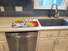 Load image into Gallery viewer, Apples, Plums and Grapes with Flowers Dish Drying Mat – Absorbent, Artistic Kitchen Essentials 6037DDM