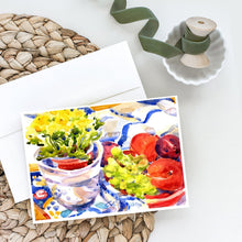 Load image into Gallery viewer, Apples, Plums and Grapes with Flowers Greeting Cards -  Blank Note Cards – 8-Pack of Artist-Designed Cards with Envelopes