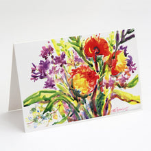 Load image into Gallery viewer, Flower Greeting Cards -  Blank Note Cards – 8-Pack of Artist-Designed Cards with Envelopes