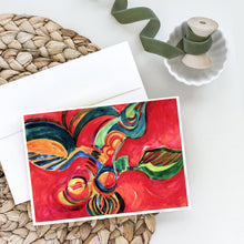 Load image into Gallery viewer, Red Flowers and berries Greeting Cards -  Blank Note Cards – 8-Pack of Artist-Designed Cards with Envelopes