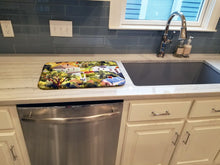 Load image into Gallery viewer, Houses Dish Drying Mat – Absorbent, Artistic Kitchen Essentials 6046DDM