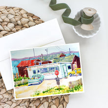 Load image into Gallery viewer, Seafood Shack for fresh shrimp Greeting Cards -  Blank Note Cards – 8-Pack of Artist-Designed Cards with Envelopes