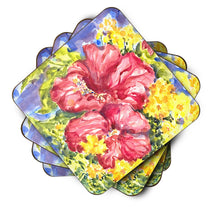 Load image into Gallery viewer, Flower - Hibiscus Coasters - Set of 4 Lightweight Foam, Absorbent Drink Coasters