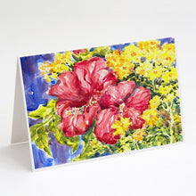 Load image into Gallery viewer, Flower - Hibiscus Greeting Cards -  Blank Note Cards – 8-Pack of Artist-Designed Cards with Envelopes