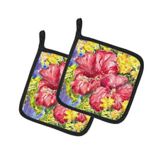 Load image into Gallery viewer, Hibiscus Pot Holders - Set of 2 Decorative Kitchen Helpers | Made in the USA 6056PTHD