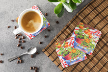 Load image into Gallery viewer, Flowers with a side of lemons Coasters - Set of 4 Lightweight Foam, Absorbent Drink Coasters