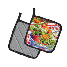 Load image into Gallery viewer, Flowers with a side of lemons Pot Holders - Set of 2 Decorative Kitchen Helpers | Made in the USA 6058PTHD