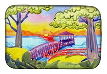 Load image into Gallery viewer, Dock at the pier Dish Drying Mat – Absorbent, Artistic Kitchen Essentials 6060DDM