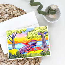 Load image into Gallery viewer, Dock at the pier Greeting Cards -  Blank Note Cards – 8-Pack of Artist-Designed Cards with Envelopes