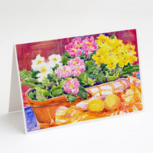 Load image into Gallery viewer, Flower - Primroses Greeting Cards -  Blank Note Cards – 8-Pack of Artist-Designed Cards with Envelopes