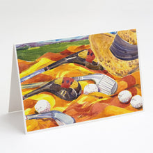Load image into Gallery viewer, Golf Clubs Golfer Greeting Cards -  Blank Note Cards – 8-Pack of Artist-Designed Cards with Envelopes