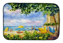 Load image into Gallery viewer, Beach Resort view from the condo Dish Drying Mat – Absorbent, Artistic Kitchen Essentials 6065DDM