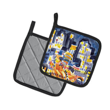 Load image into Gallery viewer, Skyline Abstract Pot Holders - Set of 2 Decorative Kitchen Helpers | Made in the USA 6073PTHD