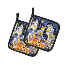 Load image into Gallery viewer, Skyline Abstract Pot Holders - Set of 2 Decorative Kitchen Helpers | Made in the USA 6073PTHD