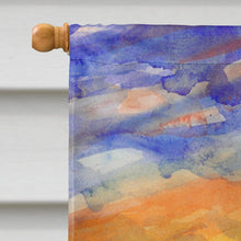 Load image into Gallery viewer, Sunset from the Dock at the pier Flag Canvas House Size