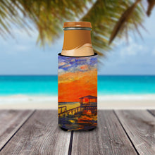Load image into Gallery viewer, Sunset at the Dock Slim Can Hugger – Fun &amp; Functional Drink Coolers 6076MUK