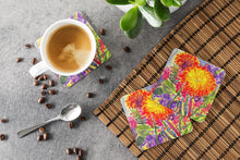 Load image into Gallery viewer, Flower - Aster Coasters - Set of 4 Lightweight Foam, Absorbent Drink Coasters