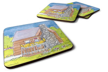 Load image into Gallery viewer, Cat Love at the Log Cabin  Coasters - Set of 4 Lightweight Foam, Absorbent Drink Coasters