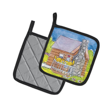 Load image into Gallery viewer, Cat Love at the Log Cabin  Pot Holders - Set of 2 Decorative Kitchen Helpers | Made in the USA 6104PTHD