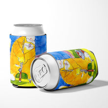 Load image into Gallery viewer, Big Cat golfing with a fishing pole Can or Bottle Beverage Insulator Hugger