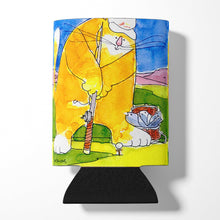 Load image into Gallery viewer, Big Cat golfing with a fishing pole Can or Bottle Beverage Insulator Hugger
