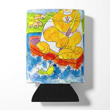 Load image into Gallery viewer, Big Orange Cat Fishing Can or Bottle Beverage Insulator Hugger