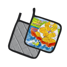 Load image into Gallery viewer, Big Orange Cat Fishing Pot Holders - Set of 2 Decorative Kitchen Helpers | Made in the USA 6107PTHD